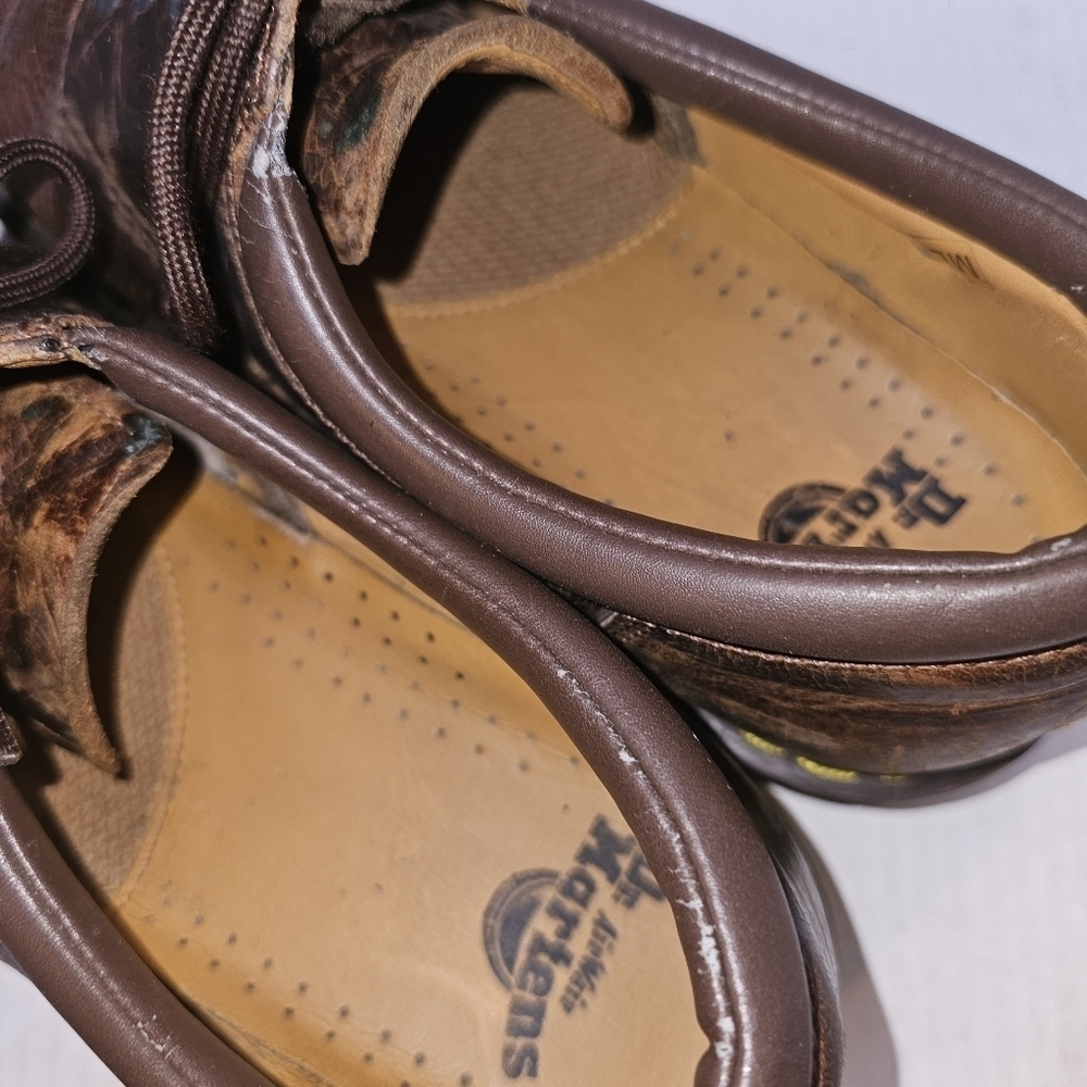 Dr. Martens Mens AirWear Oxford Brown SZ 12M Shoes Leathet Upper - Picture 10 of 11